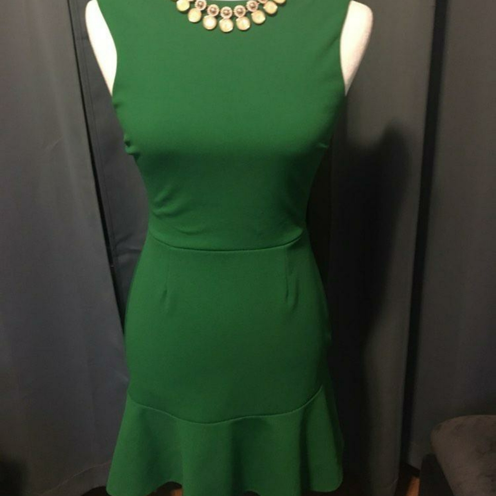 Green mini dress